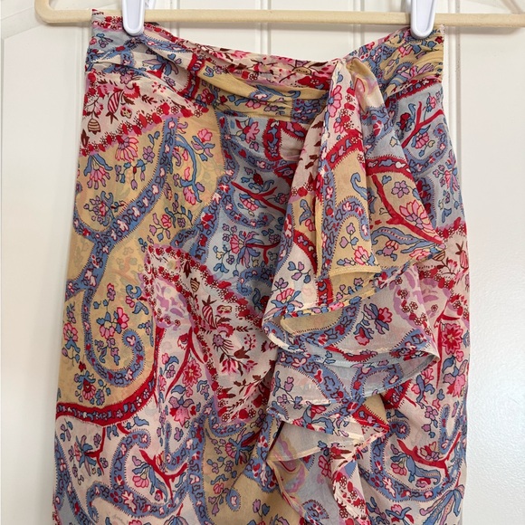 Veronica Beard Silk Kaydence Paisley Skirt - Size 2 - Picture 2 of 3